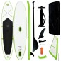 vidaXL Tabla de paddle surf inflable con vela verde y blanca vidaXL Tabla de paddle surf inflable con vela verde y blanca