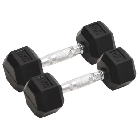 vidaXL Mancuernas 2 unidades hierro fundido 10 kg