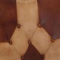 vidaXL Mecedora con taburete cuero auténtico y lona marrón vidaXL Mecedora con taburete cuero auténtico y lona marrón
