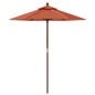 vidaXL Sombrilla de jardín con poste de madera terracota 196x231 cm vidaXL Sombrilla de jardín con poste de madera terracota 196x231 cm