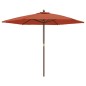vidaXL Sombrilla de jardín con poste de madera terracota 299x240 cm vidaXL Sombrilla de jardín con poste de madera terracota 299x240 cm