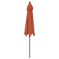 vidaXL Sombrilla de jardín con poste de madera terracota 299x240 cm vidaXL Sombrilla de jardín con poste de madera terracota 299x240 cm