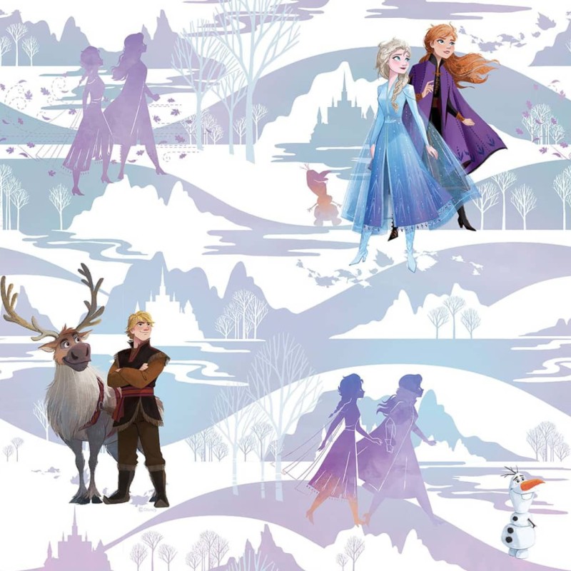 Noordwand Papel de pared Kids @ Home Frozen Scene morado Noordwand Papel de pared Kids @ Home Frozen Scene morado