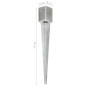 vidaXL Picas de tierra 2 unidades acero galvanizado plateado 9x9x75 cm vidaXL Picas de tierra 2 unidades acero galvanizado plateado 9x9x75 cm