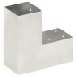 vidaXL Conector de postes en forma de L metal galvanizado 71x71 mm vidaXL Conector de postes en forma de L metal galvanizado 71x71 mm