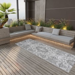 vidaXL Alfombra de exterior PP gris claro 80x250cm