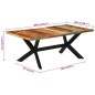 vidaXL Mesa de comedor madera maciza reciclada 200x100x74 cm vidaXL Mesa de comedor madera maciza reciclada 200x100x74 cm