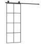 vidaXL Puerta corredera con set herrajes vidrio ESG aluminio 76x205 cm vidaXL Puerta corredera con set herrajes vidrio ESG aluminio 76x205 cm