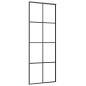 vidaXL Puerta corredera con set herrajes vidrio ESG aluminio 76x205 cm vidaXL Puerta corredera con set herrajes vidrio ESG aluminio 76x205 cm