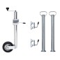 vidaXL Rueda de remolque 60 mm con 2 tubos de soporte y 3 abrazaderas vidaXL Rueda de remolque 60 mm con 2 tubos de soporte y 3 abrazaderas