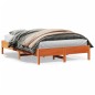 vidaXL Estructura de cama madera maciza pino marrón cera 120x200 cm vidaXL Estructura de cama madera maciza pino marrón cera 120x200 cm