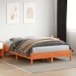 vidaXL Estructura de cama madera maciza pino marrón cera 120x200 cm vidaXL Estructura de cama madera maciza pino marrón cera 120x200 cm