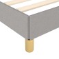 vidaXL Estructura de cama con cabecero de tela gris claro 80x200 cm
