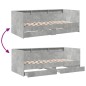 vidaXL Tumbona con cajones madera ingeniería gris hormigón 100x200 cm vidaXL Tumbona con cajones madera ingeniería gris hormigón 100x200 cm