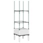 vidaXL Jardinera con enrejado PP blanco 40x40x142,5 cm