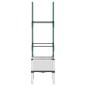 vidaXL Jardinera con enrejado PP blanco 40x40x142,5 cm