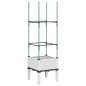 vidaXL Jardinera con enrejado PP blanco 40x40x142,5 cm