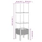 vidaXL Jardinera con enrejado PP blanco 40x40x142,5 cm