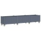 vidaXL Jardinera con ruedas PP gris 240x50x54 cm vidaXL Jardinera con ruedas PP gris 240x50x54 cm