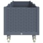 vidaXL Jardinera con ruedas PP gris 240x50x54 cm vidaXL Jardinera con ruedas PP gris 240x50x54 cm