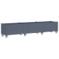 vidaXL Jardinera con ruedas PP gris 240x50x54 cm vidaXL Jardinera con ruedas PP gris 240x50x54 cm