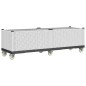 vidaXL Jardinera con ruedas PP blanco 160x50x54 cm vidaXL Jardinera con ruedas PP blanco 160x50x54 cm