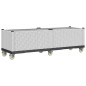 vidaXL Jardinera con ruedas PP blanco 160x50x54 cm vidaXL Jardinera con ruedas PP blanco 160x50x54 cm
