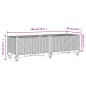 vidaXL Jardinera con ruedas PP blanco 160x50x54 cm vidaXL Jardinera con ruedas PP blanco 160x50x54 cm