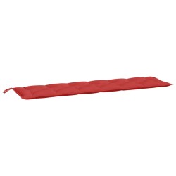 vidaXL Cojín de banco de jardín tela Oxford rojo 200x50x7 cm