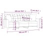 vidaXL Sofá de 3 plazas con cojines cuero sintético negro 180 cm vidaXL Sofá de 3 plazas con cojines cuero sintético negro 180 cm