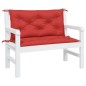 vidaXL Cojines de banco de jardín 2 uds tela Oxford rojo 100x50x7 cm vidaXL Cojines de banco de jardín 2 uds tela Oxford rojo 100x50x7 cm