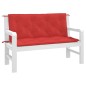 vidaXL Cojines de banco de jardín 2 uds tela Oxford rojo 120x50x7 cm vidaXL Cojines de banco de jardín 2 uds tela Oxford rojo 120x50x7 cm