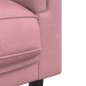 vidaXL Juego de sofás con cojines 3 piezas terciopelo rosa vidaXL Juego de sofás con cojines 3 piezas terciopelo rosa