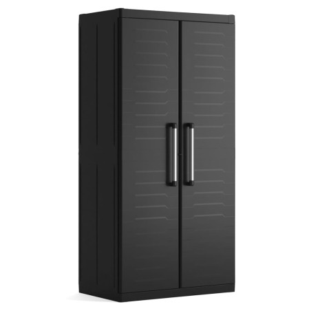 Keter Tall Armario de almacenamiento alto Detroit XL negro