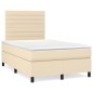 vidaXL Cama box spring con colchón tela color crema 120x190 cm vidaXL Cama box spring con colchón tela color crema 120x190 cm