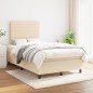 vidaXL Cama box spring con colchón tela color crema 120x190 cm vidaXL Cama box spring con colchón tela color crema 120x190 cm