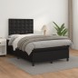 vidaXL Cama box spring con colchón cuero sintético negro 120x190 cm vidaXL Cama box spring con colchón cuero sintético negro 120x190 cm