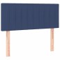 vidaXL Cama box spring con colchón y luces LED tela azul 120x190 cm vidaXL Cama box spring con colchón y luces LED tela azul 120x190 cm