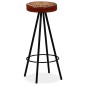 vidaXL Taburetes de barra de cocina 4 unidades cuero auténtico vidaXL Taburetes de barra de cocina 4 unidades cuero auténtico