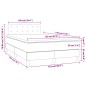 vidaXL Cama box spring con colchón y LED tela gris claro 120x190 cm vidaXL Cama box spring con colchón y LED tela gris claro 120x190 cm