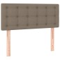 vidaXL Cama box spring con colchón y LED tela gris taupe 120x190 cm vidaXL Cama box spring con colchón y LED tela gris taupe 120x190 cm