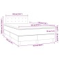 vidaXL Cama box spring con colchón y luces LED tela azul 120x190 cm vidaXL Cama box spring con colchón y luces LED tela azul 120x190 cm