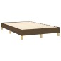 vidaXL Cama box spring con colchón y LED tela marrón oscuro 120x190 cm vidaXL Cama box spring con colchón y LED tela marrón oscuro 120x190 cm
