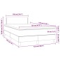 vidaXL Cama box spring con colchón y LED tela marrón oscuro 120x190 cm vidaXL Cama box spring con colchón y LED tela marrón oscuro 120x190 cm
