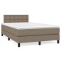 vidaXL Cama box spring con colchón tela gris taupe 120x190 cm vidaXL Cama box spring con colchón tela gris taupe 120x190 cm