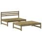 vidaXL Juego de muebles jardín 2 pzas y cojines madera pino impregnada vidaXL Juego de muebles jardín 2 pzas y cojines madera pino impregnada