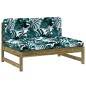 vidaXL Juego de muebles jardín 2 pzas y cojines madera pino impregnada vidaXL Juego de muebles jardín 2 pzas y cojines madera pino impregnada