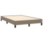 vidaXL Cama box spring con colchón tela gris taupe 120x190 cm vidaXL Cama box spring con colchón tela gris taupe 120x190 cm
