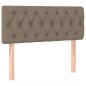 vidaXL Cama box spring con colchón tela gris taupe 120x190 cm