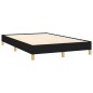vidaXL Cama box spring con colchón tela negro 120x190 cm
